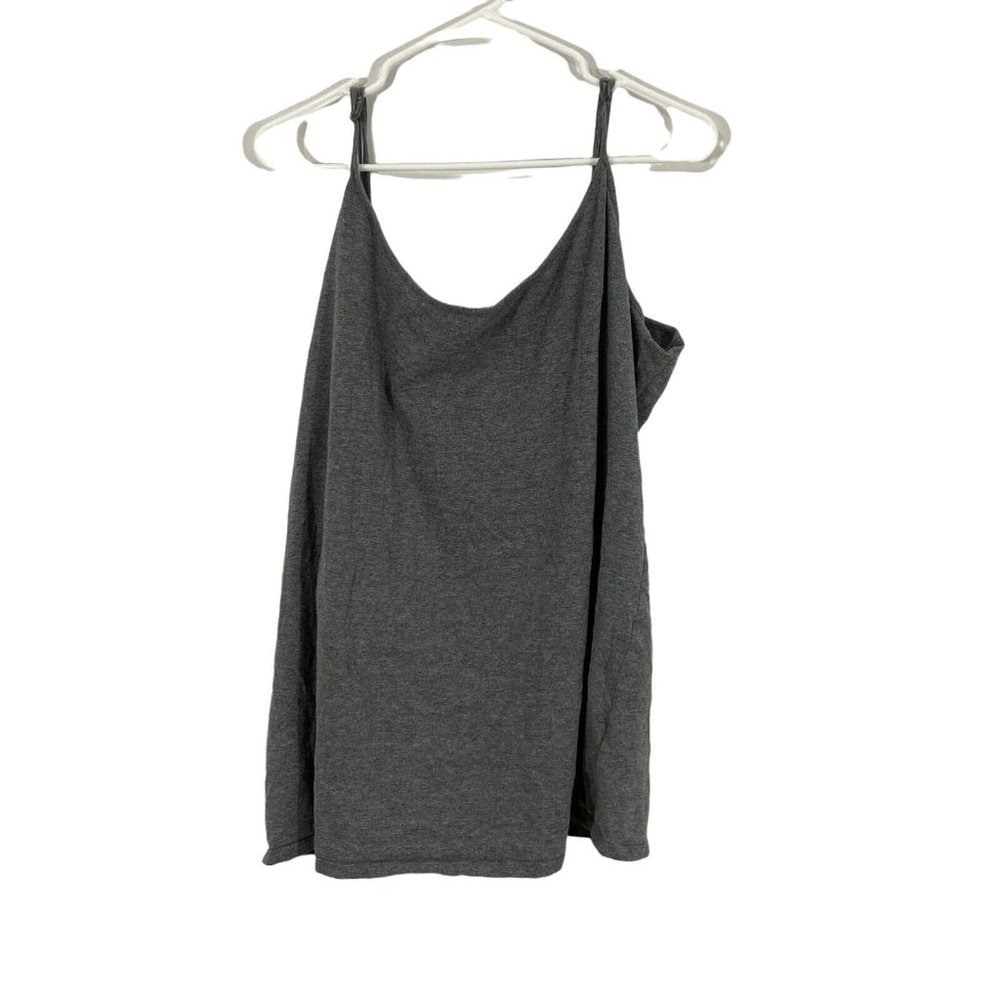 Twist Tees Womens Gray Round Neck Spaghetti Strap Camisole Tank Top Size 4